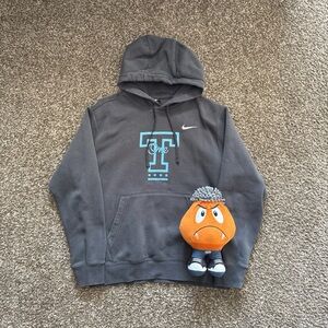 Nike Charcoal Hoodie with Blue Accents